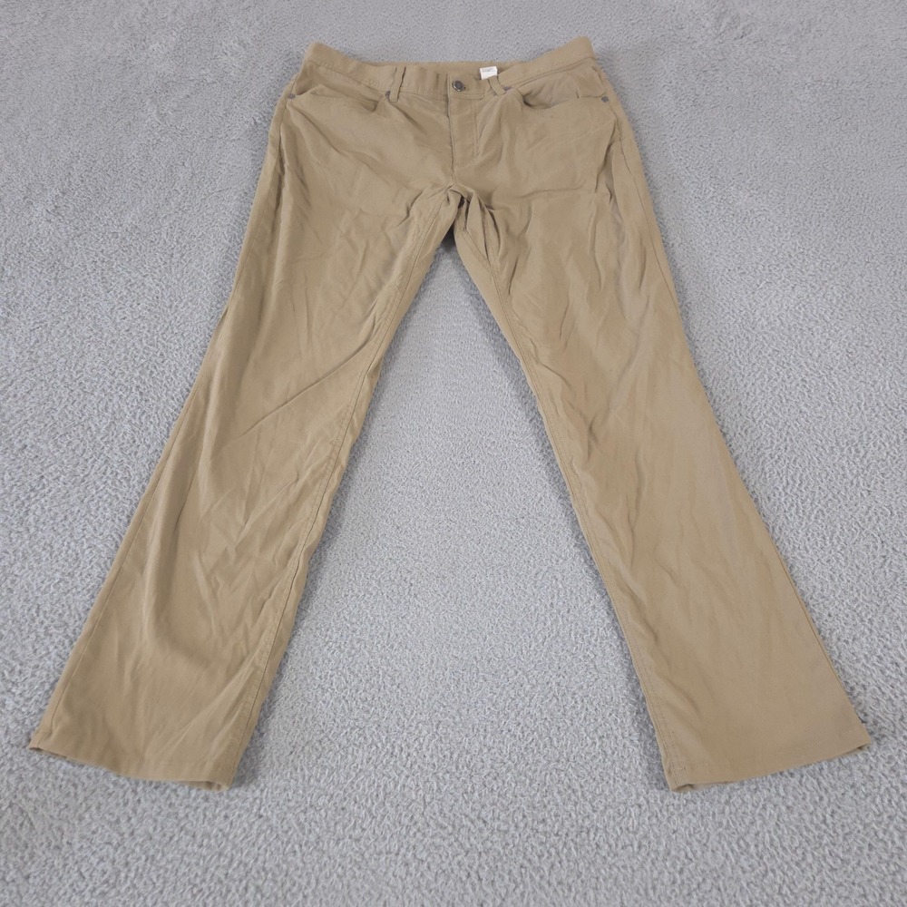 L.L. Bean Pants Mens 35x32‎ Khaki Straight Leg Venture Stretch Five-Pocket Nylon